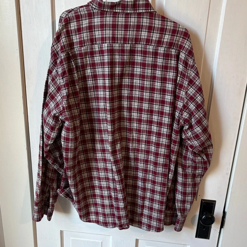 Wrangler Burgundy Plaid‎ Long Sleeve Shirt